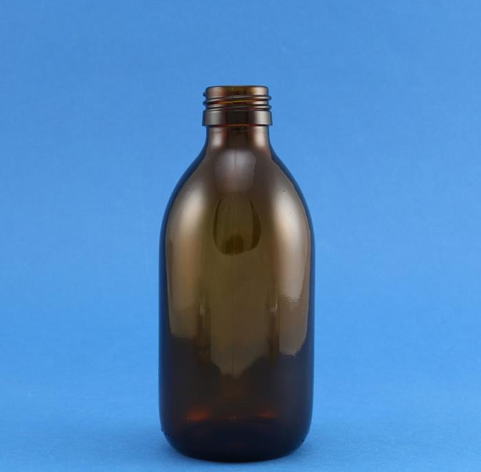 250ml Alpha Amber Glass Bottle 28mm Neck